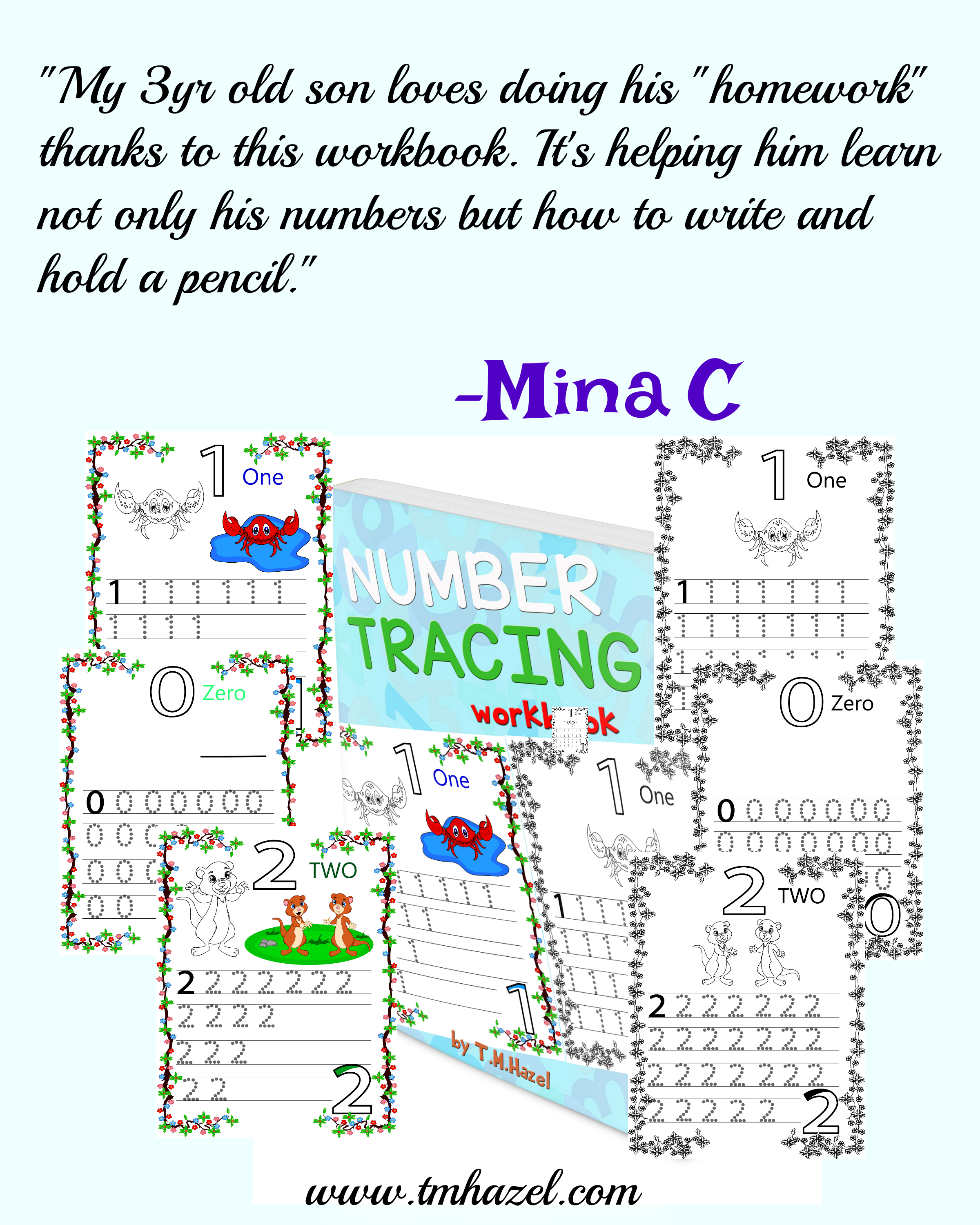 Number homework workbook