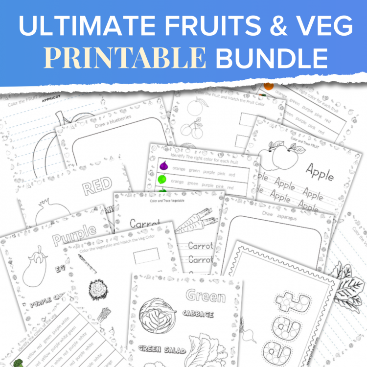 FRUITS and VEGETABLES ACTIVITIES – MEGA BUNDLE, 310 PAGES