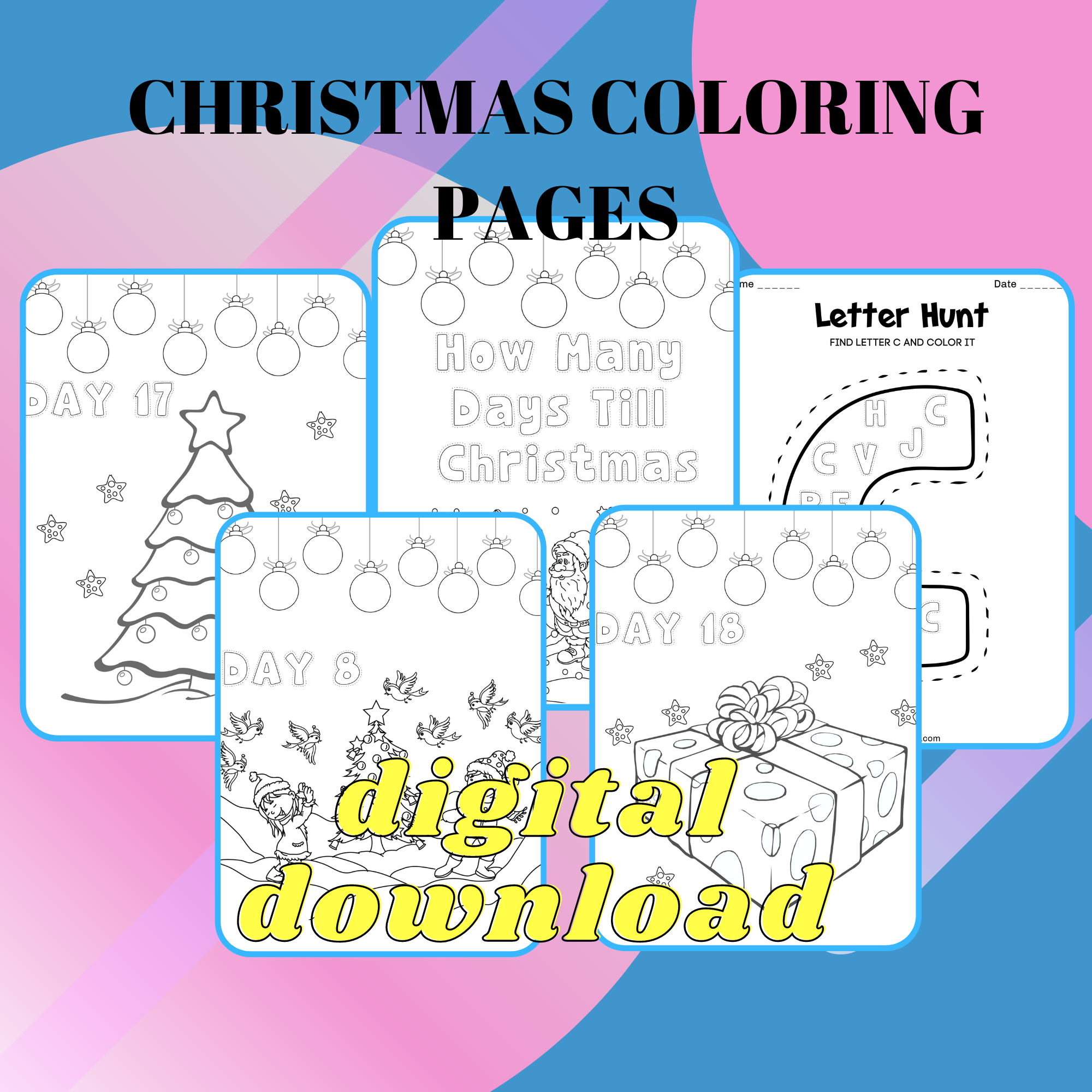 christmas coloring pages forkids
