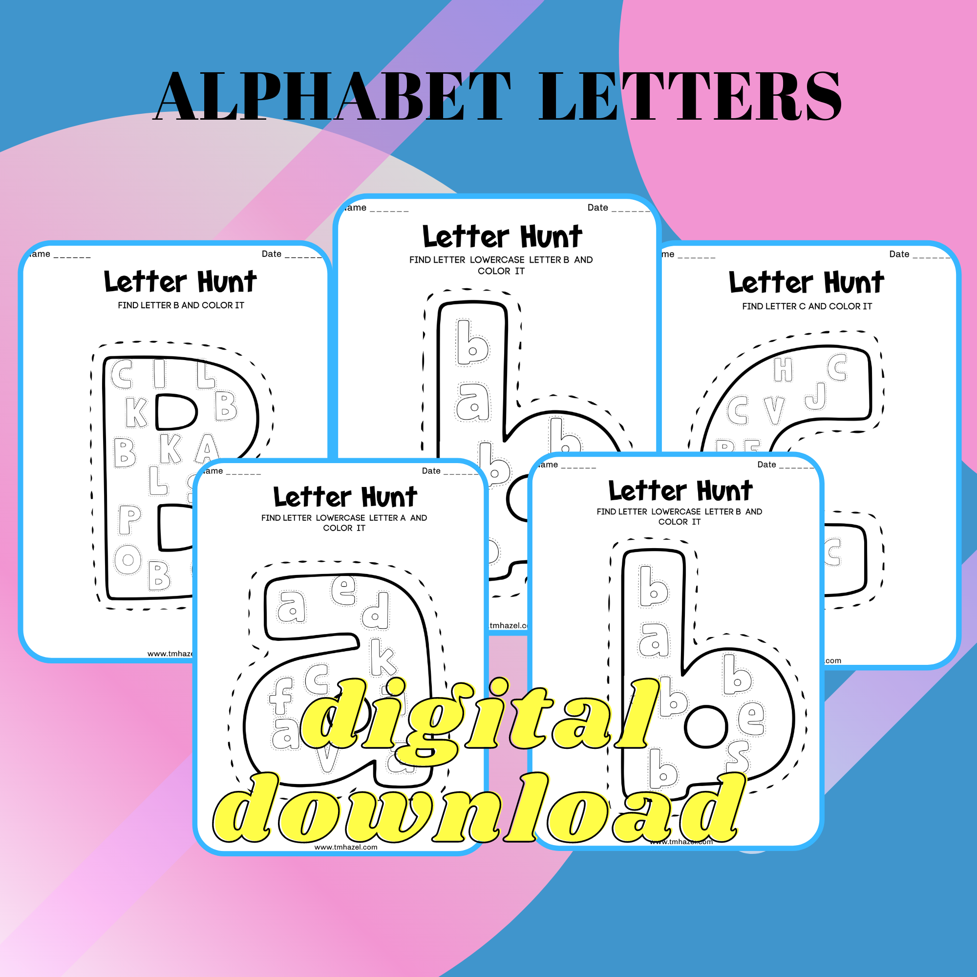 ALPHABET LETTERS COLORING PAGES - CONFIDENT LEARNING FOR KIDS