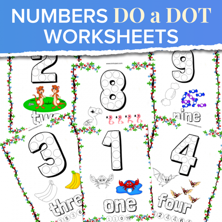 DOT NUMBERS – Do A Dot Numbers Activity